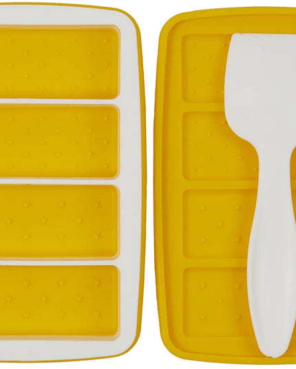 Kit pâtisserie en silicone pour réaliser facilement 4 sandwichs glacés maison : moules en silicone, spatule incluse, instructions simples. Création gourmande et ludique.