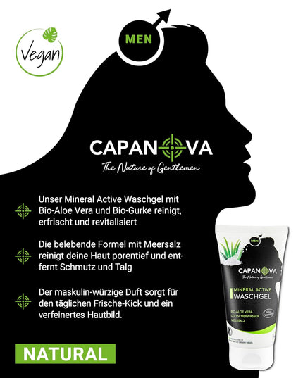 Capanova – Gel nettoyant visage minéral