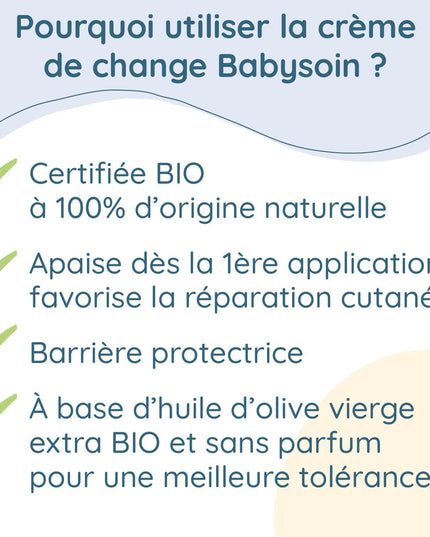 🌿 BABYSOIN – Crème de change certifiée bio (sans parfum)
