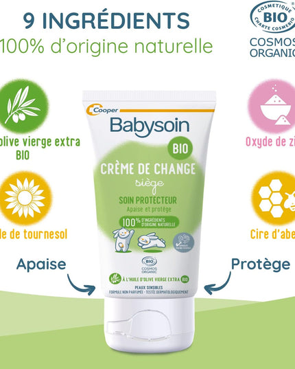 🌿 BABYSOIN – Crème de change certifiée bio (sans parfum)