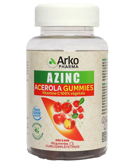 AZINC ACÉROLA VITAMINE C 60 GUMMIES
