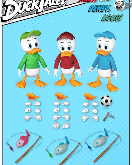 Figurines Beast Kingdom DAH-069 « DuckTales » Huey / Dewey / Louie – Lot 3 personnages, environ 9 cm