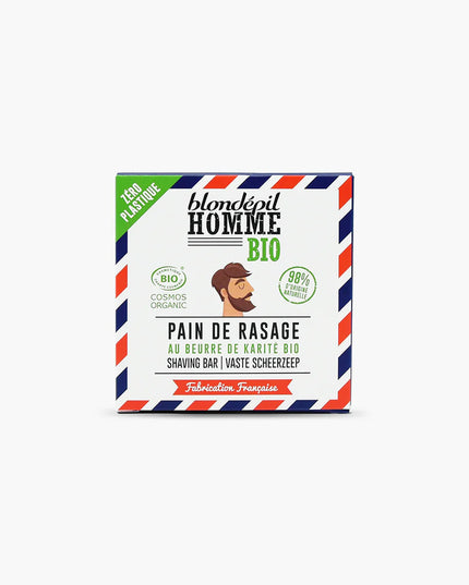 🧔 Pain de rasage solide Blondépil Homme – Soin bio pour un rasage doux et responsable