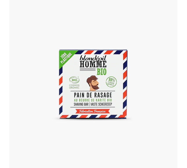 🧔 Pain de rasage solide Blondépil Homme – Soin bio pour un rasage doux et responsable