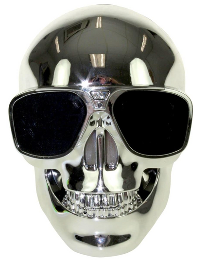 Jarre AeroSkull Nano – Enceinte Bluetooth 6 W RMS / Design Crâne Noir Mat – Portable, iPhone & Android, Jusqu’à 8h d’autonomie