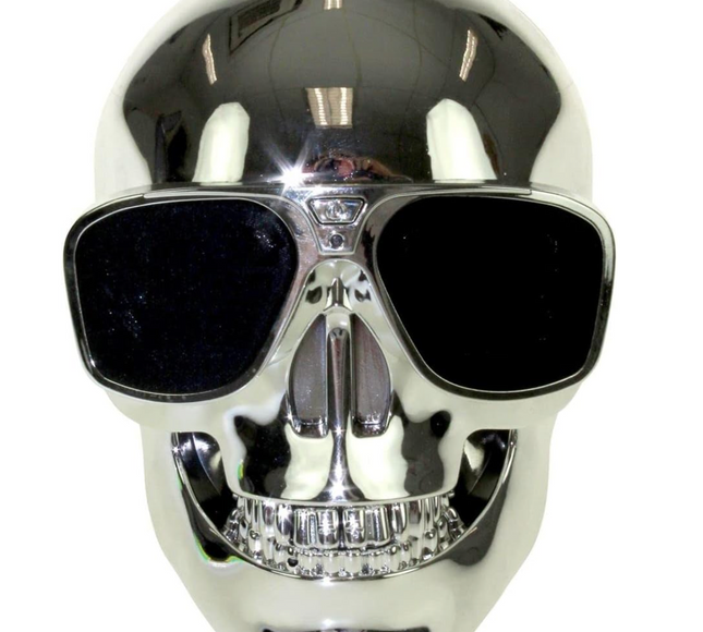 Jarre AeroSkull Nano – Enceinte Bluetooth 6 W RMS / Design Crâne Noir Mat – Portable, iPhone & Android, Jusqu’à 8h d’autonomie