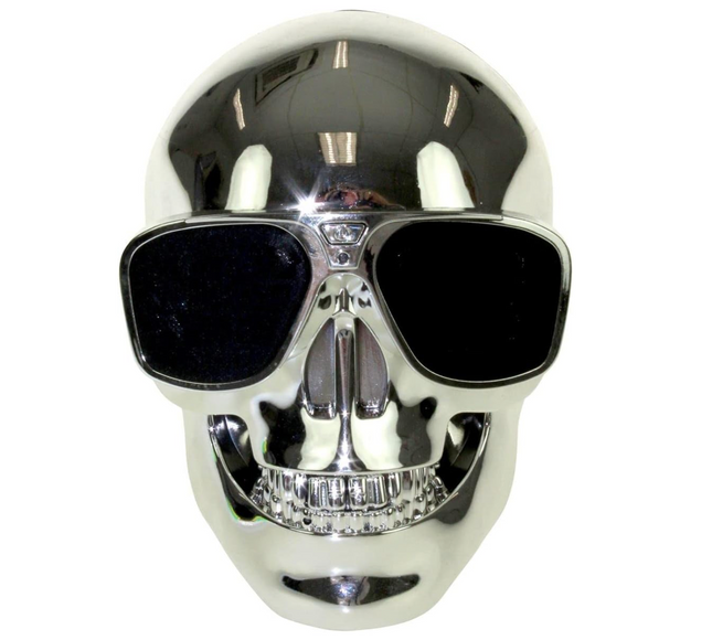 Jarre AeroSkull Nano – Enceinte Bluetooth 6 W RMS / Design Crâne Noir Mat – Portable, iPhone & Android, Jusqu’à 8h d’autonomie