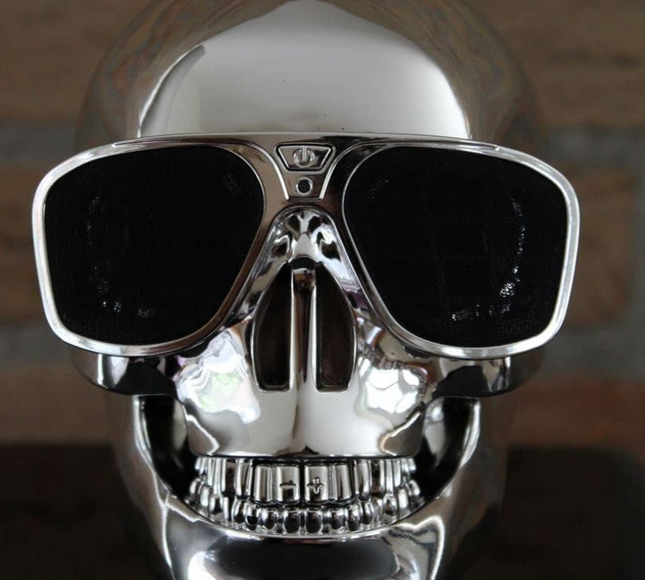 Jarre AeroSkull Nano – Enceinte Bluetooth 6 W RMS / Design Crâne Noir Mat – Portable, iPhone & Android, Jusqu’à 8h d’autonomie