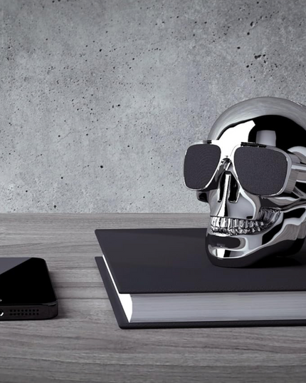 Jarre AeroSkull Nano – Enceinte Bluetooth 6 W RMS / Design Crâne Noir Mat – Portable, iPhone & Android, Jusqu’à 8h d’autonomie