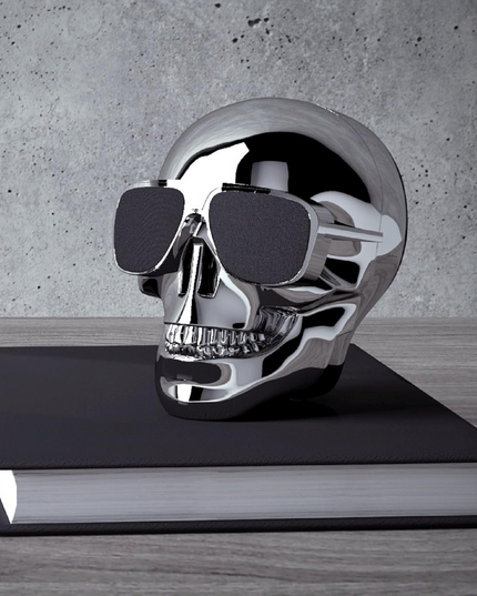 Jarre AeroSkull Nano – Enceinte Bluetooth 6 W RMS / Design Crâne Noir Mat – Portable, iPhone & Android, Jusqu’à 8h d’autonomie