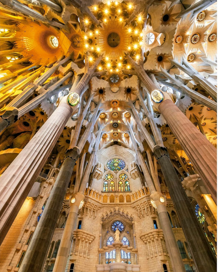 Educa - Intérieur de la Sagrada Familia | Puzzle de 1000 pièces. Mesure Une Fois monté: 48 x 68 cm | +14 Ans (19614)