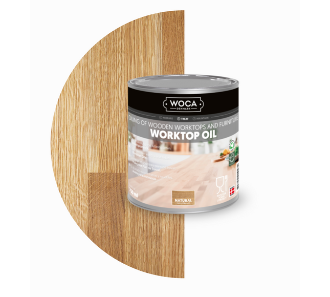 Huile pour plan de travail en bois – Woca Worktop Oil naturelle et résistante