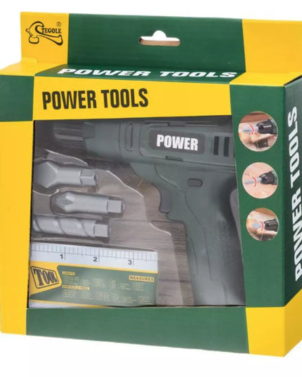 Perceuse-jouet par piles + accessoires – Pour enfants dès 3 ans