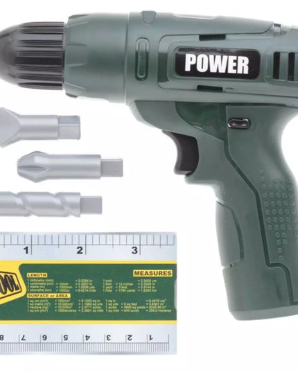 Perceuse-jouet par piles + accessoires – Pour enfants dès 3 ans