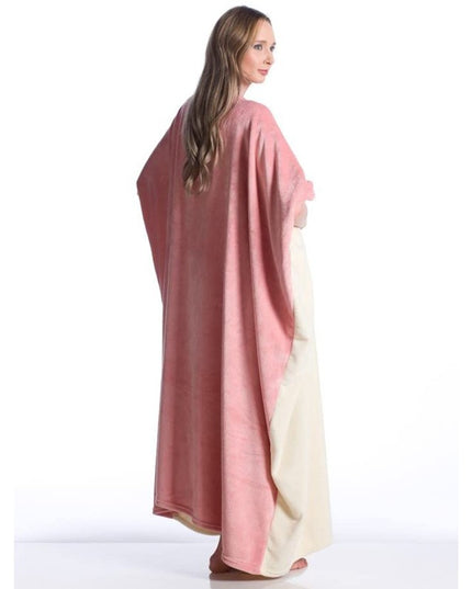 COUVERTURE ENDOSSABLE EN MOLLETON POLAIRE, MOMONGA ROSE