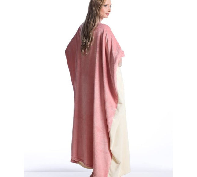 COUVERTURE ENDOSSABLE EN MOLLETON POLAIRE, MOMONGA ROSE