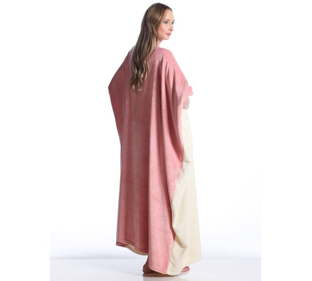 COUVERTURE ENDOSSABLE EN MOLLETON POLAIRE, MOMONGA ROSE