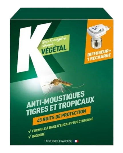 Produit anti-moustiques tigres et tropicaux - Diffuseur - Origine végétale - Répulsif