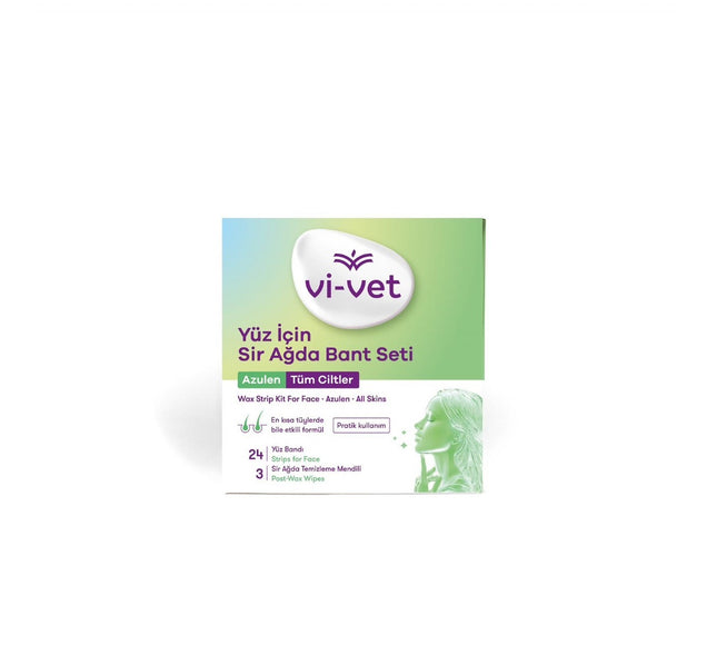 Bande de cire froide visage Vi-Vet à l’azulène – Épilation douce et efficace